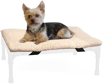 K&H PET PRODUCTS Original Pet Cot Microfleece Pad - Tan, Small 17 X 22 Inches by KHPetProducts