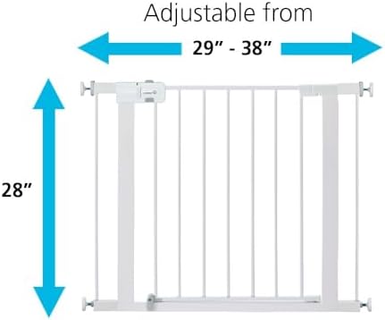 Safety 1st Easy Install 28'' Walk Thru Gate, Fits Between 29'' and 38'', Black, 1-Pack,(GA105CBLK) - Image 6