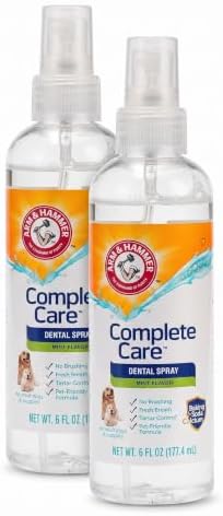 Arm & Hammer Complete Care Dog Dental Spray, Mint Flavor, Easy Brushless Dog Breath Freshener, Baking Soda Enhanced Formula for Fresh Dog-Breath, 6oz (Pack of 2) by ArmHammer