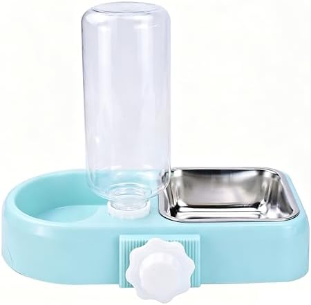 Hanging Dog Bowls, Cage Automatic Cat Food and Water Bowl Set by Unknown