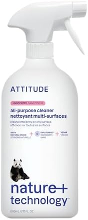 ATTITUDE All Purpose Cleaner Spray, EWG Verified, Unscented, 27 fl oz by ATTITUDE