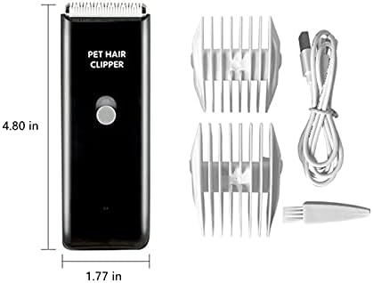 Dog Clippers,Quiet Washable USB Rechargeable Cordless Dog Grooming Kit,Electric Pets Hair Trimmers Shaver Shears for Dogs and Cats Black - Image 2