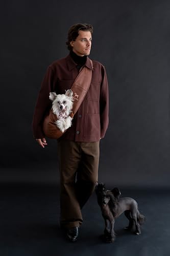 Noah & Paw Dog Sling Carrier for Small Dogs 5-18lb, Dog Sling for Small Dogs and Cats, Dog Carrier with Adjustable Padded Strap, Vegan Leather Lined with Fur, 3X Safety Features, Machine Washable - Image 3