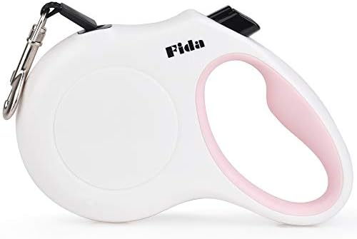 Fida Retractable Dog Leash X-Small Breed, 10 ft Durable Pet Walking Leash for Extra Small Dogs/Cats/Small Animals up to 18 lbs, 360° Tangle Free, White by Fida