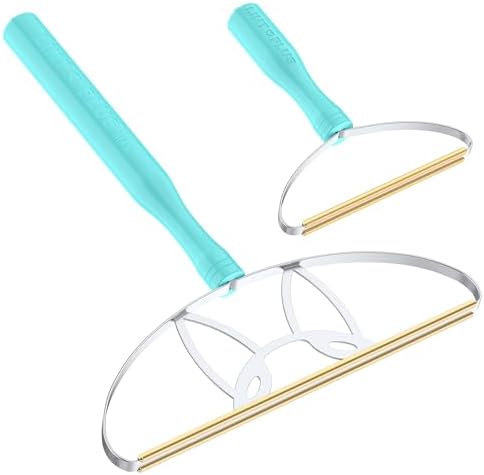 LINTPLUS Pet Hair Remover Kit (Max + Pro 2-Pack) – Oversized Carpet Rake for Large Areas & Compact Scraper for Furniture, Cars & Stairs, Heavy-Duty Copper Blade Set for Dog & Cat Hair by LINTPLUS