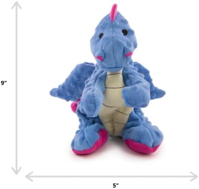 goDog Bubble Plush Dragons Squeaky Dog Toy, Chew Guard Technology - Periwinkle, Large - Image 3