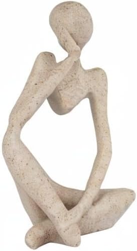 Sandstone Resin Thinker Style Abstract Sculpture Statue Collectible Figurines Home Office Bookshelf Desktop Decor(Small Sandstone,Left) - Image 8