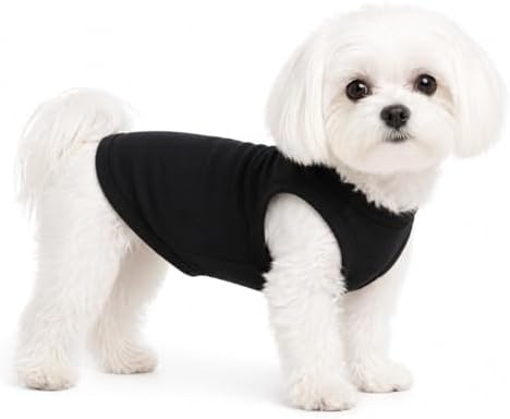 2018 Pet Clothes Dog Clothing Blank T-Shirt Tanks Top Vests for Small Middle Large Size Dogs 100% Cotton Dog Summer Vest Classic (M, Black) by lovelonglong