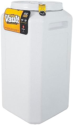 Vittles Vault Traditional Dog and Cat Food Container + Scoop, Gray, 80lbs - Image 3