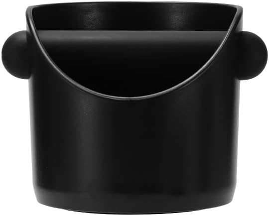 Coffee Knock Box, 4.6 in, Barista Style Espresso Grounds Knock Box, Removable Plastic Knock Rod, Non-Slip Base, Espresso Maker Accessory (Black) by Auden+Arctic