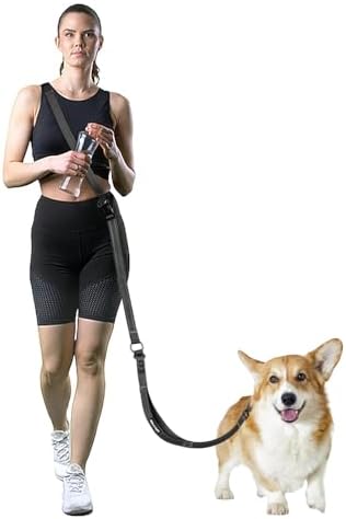 Hands Free Dog Leash, Multifunctional Crossbody Dog Leash by WANFIRE