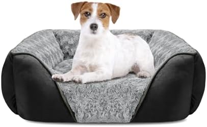 INVENHO Medium Dog Bed Rectangle Washable Orthopedic Soft Calming Sleeping Pet Cuddler with Anti-Slip Bottom by INVENHO