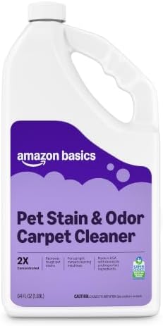 Amazon Basics Pet Stain Remover, Carpet Cleaner, Fresh Scent, 64 fl oz, Packaging May Vary by AmazonBasics