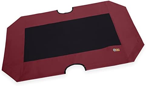 K&H Pet Products Original Pet Cot Replacement Cover (Cot Sold Separately) Red/Black X-Large 50 X 32 Inches by KHPetProducts