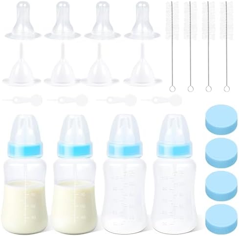Puppy Kitten Nursing Bottle 4oz - Small Animal Feeding Kit with Nipples | Hand Feeding Supplies for Puppies, Kittens, Rabbits, Ferrets & Newborn Pets by UMETASS