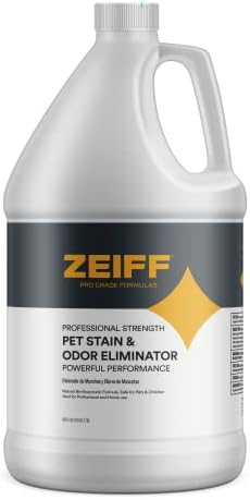 Zeiff Pet Stain and Odor Remover - Pet Odor Eliminator for Home and Professional Use - Carpet Stain Remover - Pet Urine Enzyme Cleaner for Dog and Cat Pee, Feces, and Fluids - 1 Gallon by Zeiff