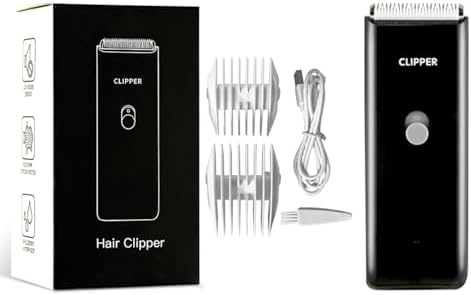 Dog Clippers,Quiet Washable USB Rechargeable Cordless Dog Grooming Kit,Electric Pets Hair Trimmers Shaver Shears for Dogs and Cats Black by Tileon