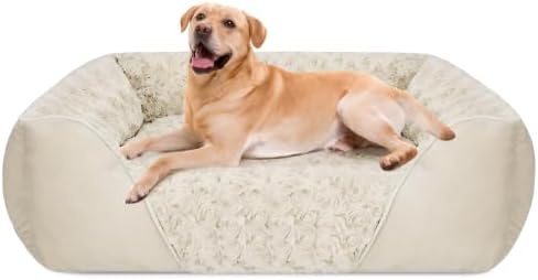 INVENHO XX-Large Dog Bed Rectangle Washable Orthopedic Soft Calming Sleeping Durable Pet Cuddler with Anti-Slip Bottom by INVENHO