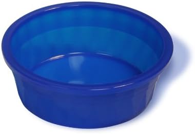 Van Ness Pets Crock Style Heavyweight Translucent Jumbo Bowl, 106 OZ Food/Water Dish, Blue by VanNessPets
