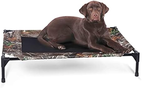 K&H Outdoor Elevated Dog Bed for Medium & Large Pets, Camo, Large 42x30in by KHPetProducts