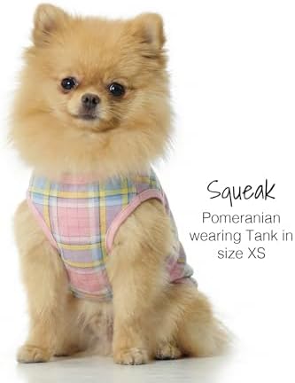 Pet Passion Tank Dog T-Shirt, 3 Pack, Pink Rainbow Plaid, X-Large - Image 4