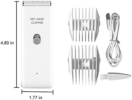 Dog Clippers,Quiet Washable USB Rechargeable Cordless Dog Grooming Kit,Electric Pets Hair Trimmers Shaver Shears for Dogs and Cats White - Image 2
