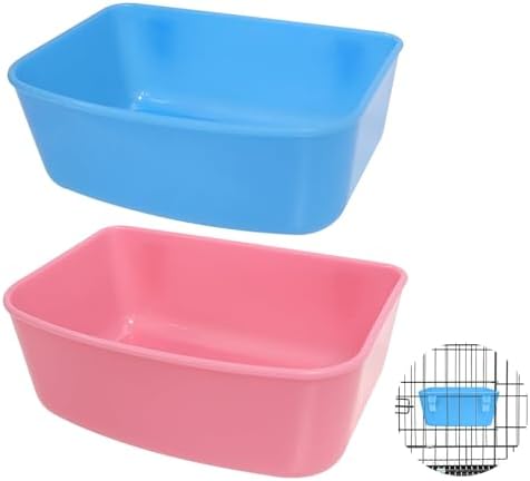 6 Pack Feeder (Blue, Pink), Hanging Feeder,Food and Water Container, Bath Water Bowl Universal for Birds Hamsters Mice Rats Rabbit Guinea Pig Small Pets (S) (M) - Image 7