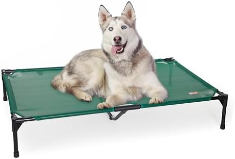 K&H Outdoor Elevated Dog Bed for Large & X-Large Pets, Green, XL 50x32in by KHPetProducts