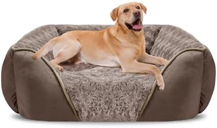 INVENHO XX-Large Dog Bed Rectangle Washable Orthopedic Soft Calming Sleeping Durable Pet Cuddler with Anti-Slip Bottom by INVENHO