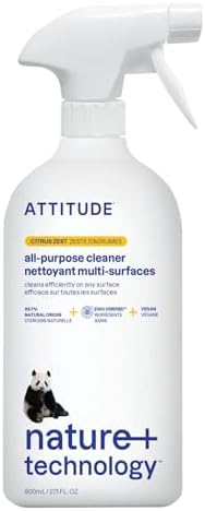 ATTITUDE All Purpose Cleaner Spray, EWG Verified, Citrus Zest, 27 fl oz by ATTITUDE