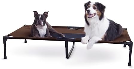 K&H Outdoor Elevated Dog Bed for Large & X-Large Pets, Chocolate, 50x32in by KHPetProducts