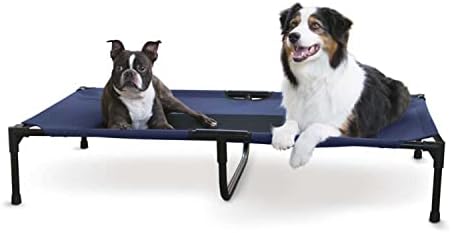 K&H Outdoor Elevated Dog Bed for Large & Extra-Large Pets, Blue, XL 50x32in by KHPetProducts