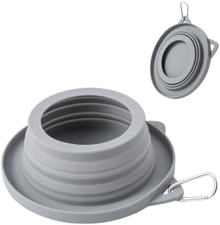 Spill Proof Dog Water Bowl for Car Road Trip, Collapsible Pet Travel Bowl by SLSON