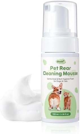 Pet Anal Gland Cleaner & Dog Butt Wash Mousse - No-Rinse Deodorizing Foam for Dogs & Cats - Deep Cleansing for Itchy Scooting, Fishy Odors & Sticky Mess by Oivolii