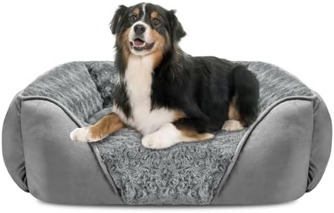 INVENHO X-Large Dog Bed Rectangle Washable Orthopedic Soft Calming Sleeping Durable Pet Cuddler with Anti-Slip Bottom by INVENHO