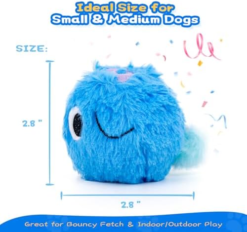 lilfrd Squeaky Spiky Dog Ball, Plush Bouncy Toys for Small Medium Dogs - Image 6