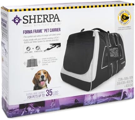 Sherpa Forma Frame Crash-Tested Travel Pet Carrier - Black, Extra Large - Image 6
