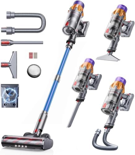 SunSare X7APro Cordless Vacuum Cleaner Vacuum Cleaners for Home for Pet Hair/Carpets, Blue by SunSare