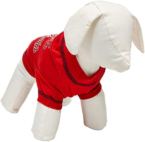 MLB Washington Nationals Dog T-Shirt, Medium. - Licensed Shirt for Pets Team Colored with Team Logos. - Premium Stretchable Materials for The Comfort of Your Dog & cat. by PETSFIRST