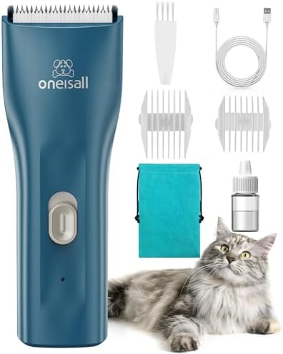 oneisall Pet Clippers for Cat Matted Hair, Quiet Pet Shaver for Cats by oneisall
