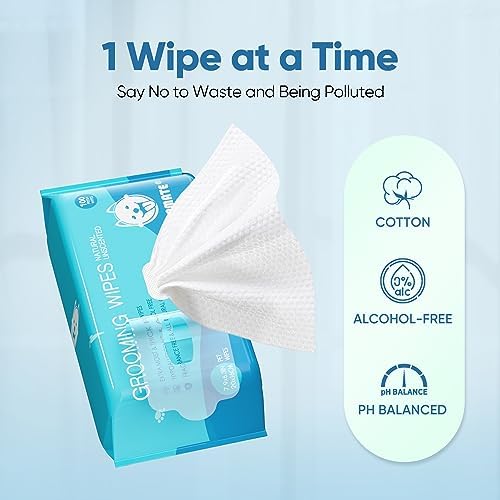 All Natural Pet Grooming Wipes, 100 Fresh Counts, Extra Moist & Thick, Natural Wipes for Dogs & Cats, Puppies & Kittens (Pack of 3) - Image 5