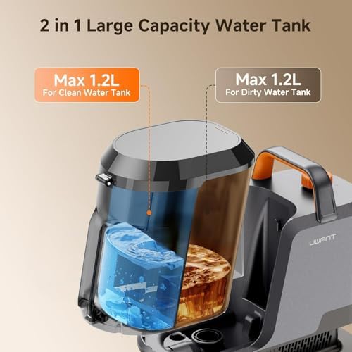 Uwant Carpet Cleaner Machine 18Kpa Portable Carpet Cleaner for Cars Couch, 2in1 Water Tank Upholstery Cleaner, Spot Cleaner with Cleaning Tools, 2.4 Liter Set of 1 - Image 6