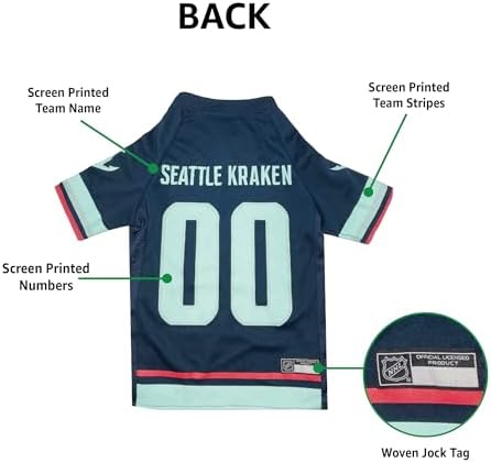 Pets First NHL Seattle Kraken Jersey for Dogs & Cats, Large - Image 4