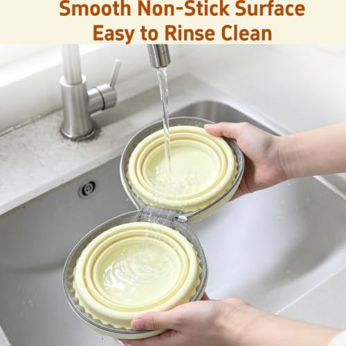 2-in-1 Collapsible Dog Travel Bowl Portable Silicone Carabiner - Image 3