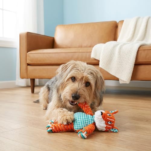 KONG Floppy Knots Rope and Plush Dog Toy, Fox, Medium/Large - Image 2