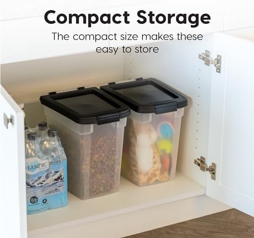IRIS USA Dog Food Storage Container, 2-Pack, Up to 10 lbs, Black - Image 5