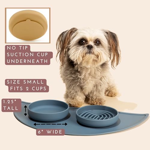 The Perfect Dish - Silicone Dog Bowl for Food & Water, 6" x 1.25"-Charcoal - Image 3