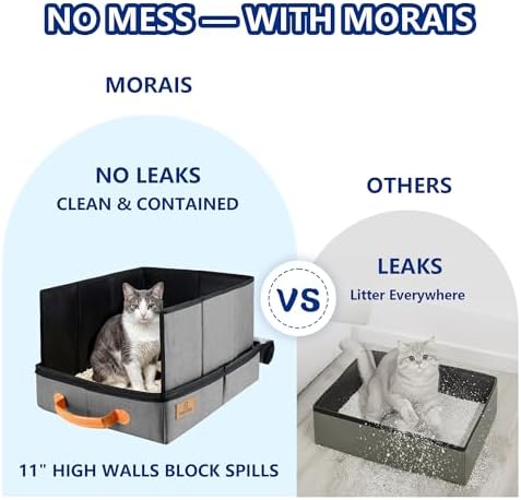 MORAIS Portable Travel Litter Box for Cats, 17.7"×13.5"×11" - Image 6
