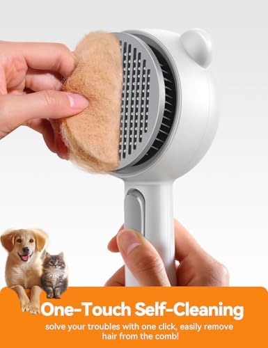 Cat Steam Brush, Brushes for Indoor Cats with Release Button, Undercoat Removal Grooming Supplies, Dual Spray USB Rechargeable, Cat Brush for Shedding for All Long-haired and Short-haired Pets - Image 2