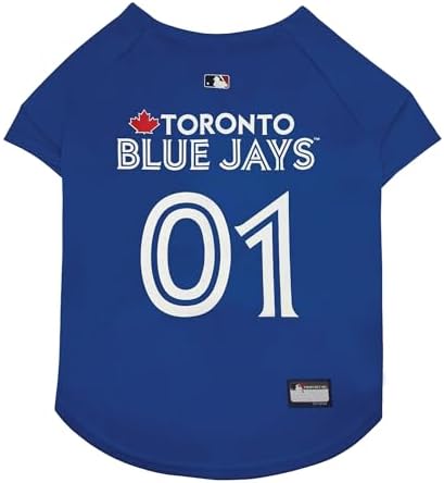 Official MLB Toronto Blue Jays Pet Jersey for Dogs & Cats, Size X-Large - Stylish Baseball Jersey for Your Furry Fan- Show Off Team Spirit with The Perfect Fan Apparel Gear for Pet, Dog & Cat by PETSFIRST